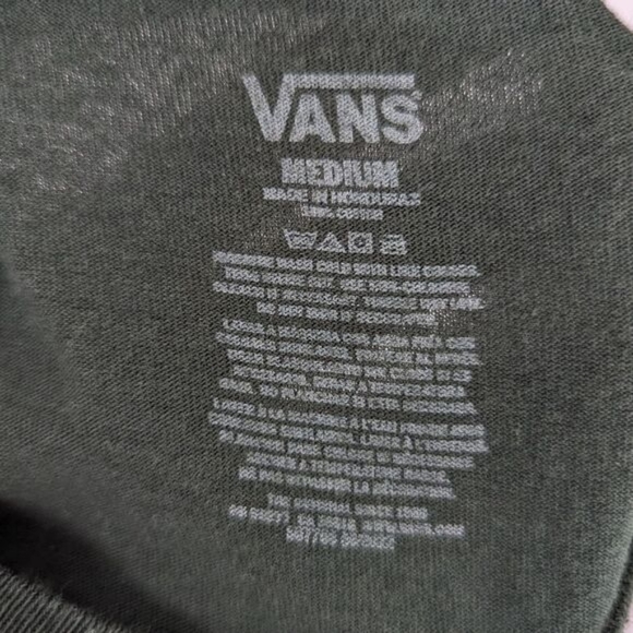 Vans Off the Wall Orange County California Dark Green Skateboard T-shirt Medium - Picture 4 of 4